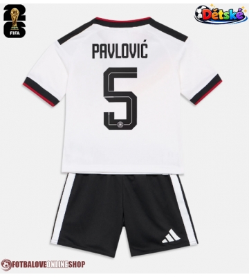 Německo Aleksandar Pavlovic #5 Domácí dres komplet pro Děti MS 2026 Krátkým Rukávem (+ Krátké kalhoty)